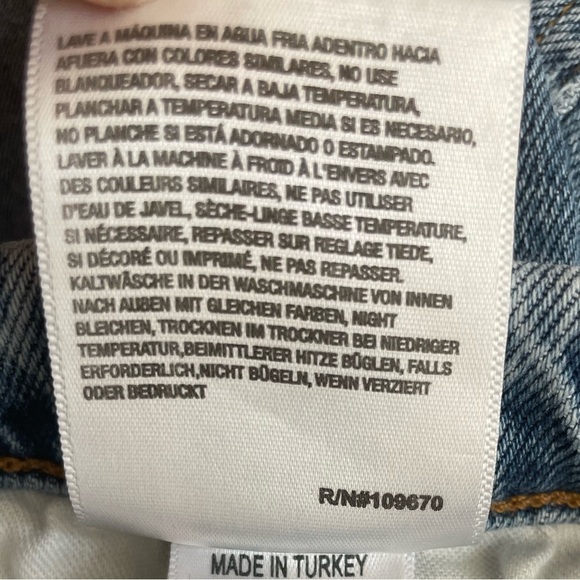 AGOLDE Nico Skinny Straight High Rise Ankle Crop Denim Blue Jean Women's Size 29 - Picture 10 of 11